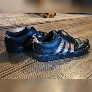 Kids Adidas Rose Gold and Black
